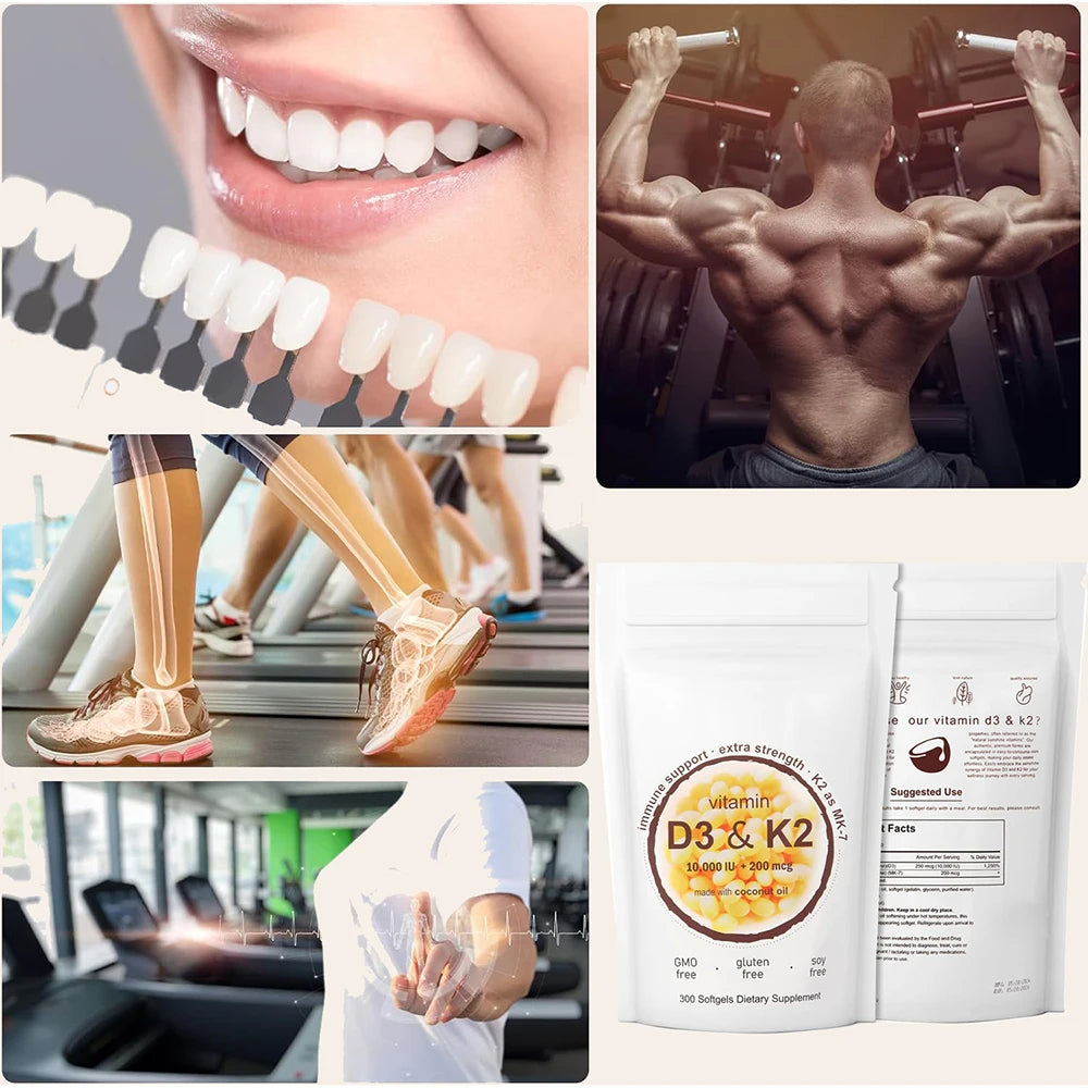 Vitamin D3 + K2 Softgels – 10,000 IU with MK-7